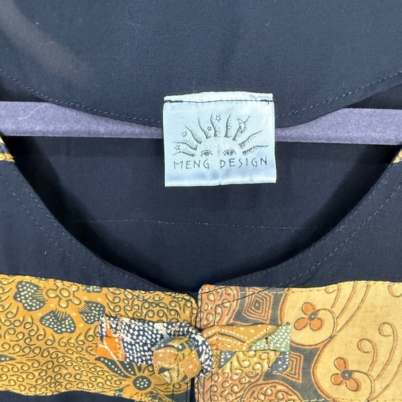 SOLD--Vintage Boho Indonesian Block Print Rayon Shirt Jacket--SOLD - Picture 9 of 9